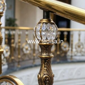 Modern Brass Crystal Staircase Railing Ideas CR-4663