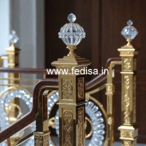 Stylish Brass Crystal Balcony Railings CR-4665
