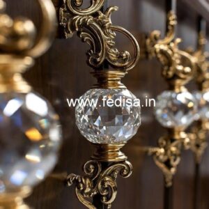 Elegant Crystal Brass Railing Designs CR-4674