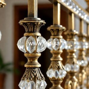 Premium Crystal Brass Stair Railings CR-4683