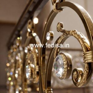 Designer Brass Crystal Railings for Interiors CR-4689