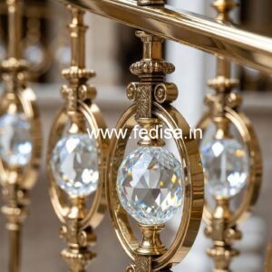 Premium Home Decor Brass Crystal Railings CR-4690