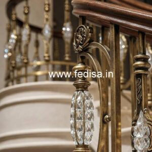 Luxury Crystal Brass Railings for Interiors CR-4698