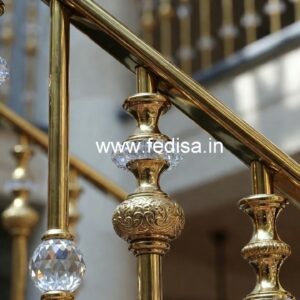 Modern Brass Crystal Stair Railings CR-4705