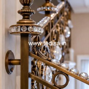 Designer Brass Crystal Railings for Staircases CR-4709