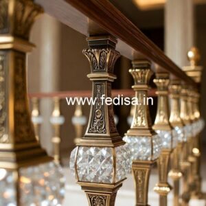 Designer Crystal Brass Railings for Homes CR-4716