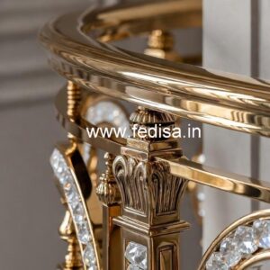 Elegant Brass Crystal Railings for Apartments CR-4717