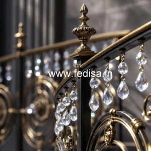 Luxury Brass Crystal Railings for Duplex CR-4718