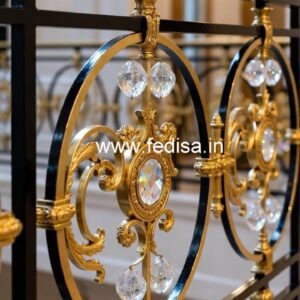 Luxury Crystal Brass Staircase Railings CR-4724