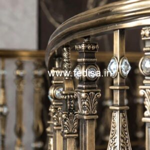 Elegant Interior Brass Crystal Railings CR-4727