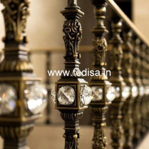 Designer Brass Crystal Railings for Luxury Homes CR-4728
