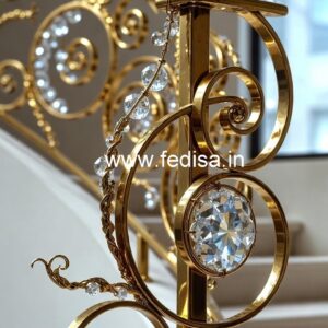 High-End Brass Crystal Railings for Interiors CR-4729