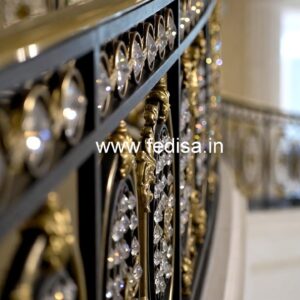Premium Brass Crystal Railings for Staircases CR-4735