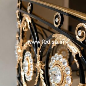 Designer Brass Crystal Railings for Stair Design CR-4739