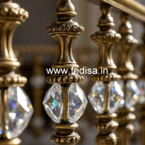 Premium Brass Crystal Railings for Luxury Homes CR-4740