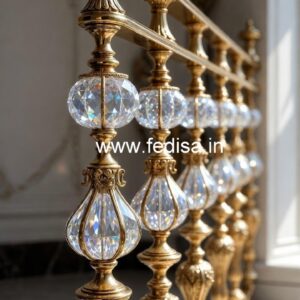 Elegant Brass Crystal Railings for Home Decor CR-4741