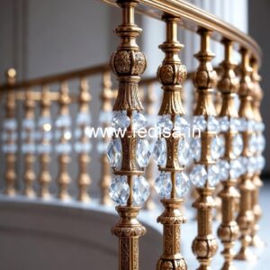 Stylish Brass Crystal Railings for Interior Design CR-4742