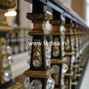 Designer Brass Crystal Railings for Home Projects CR-4744