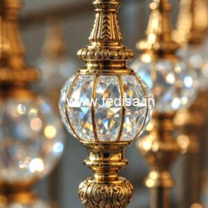 Elegant Brass Crystal Railings for Staircase Decor CR-4746