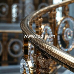 Stylish Brass Crystal Railings for Luxury Interiors CR-4747