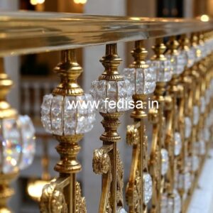 Elegant Brass Crystal Railings for Home Interiors CR-4754