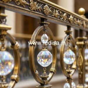 Modern Brass Crystal Railing Designs for Homes CR-4759