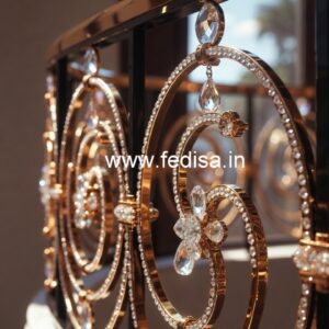 Decorative Brass Crystal Railing for Interiors CR-4762