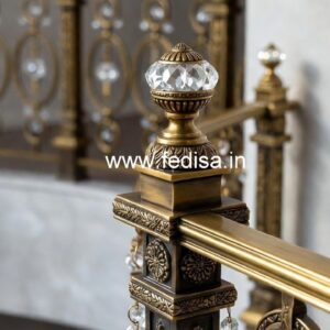Golden Finish Brass Crystal Railings CR-4764