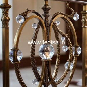 Unique Brass Crystal Staircase Designs CR-4768