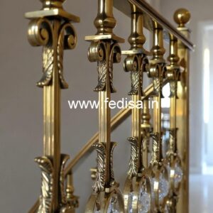 Luxury Brass Crystal Balcony Railings CR-4771