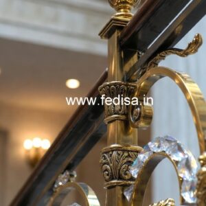 Modern Brass Crystal Railing with LED Lights CR-4773