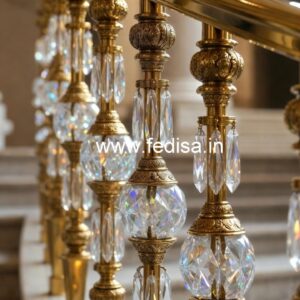Stylish Brass Crystal Railing for Interiors CR-4774