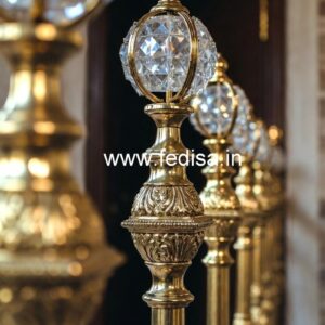 Premium Brass Crystal Railings for Apartments CR-4776