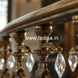 Premium Staircase Brass Crystal Railings CR-4779