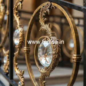 Elegant Brass Crystal Railings for Staircase CR-4781