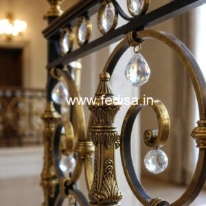 Stylish Brass Crystal Railings for Modern Interiors CR-4782