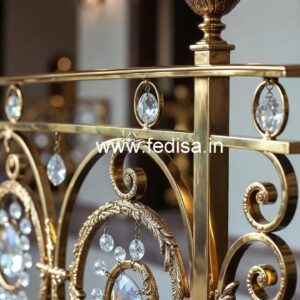 Classic Brass Crystal Railings for Homes CR-4786