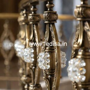 Elegant Brass Crystal Railings for Duplex CR-4794