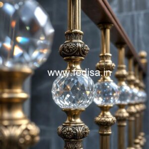 Elegant Brass Crystal Railings for Homes CR-4798