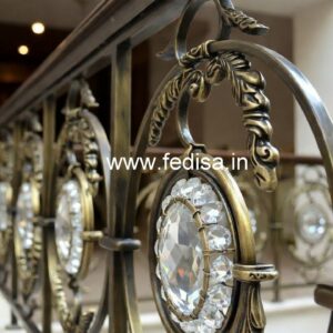 Stylish Brass Crystal Railings for Stair Design CR-4799