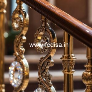 Elegant Brass Crystal Railings for Design CR-4802