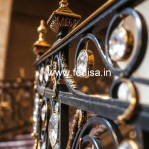 Stylish Brass Crystal Railings for Luxury Homes CR-4803