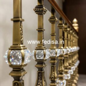 Modern Brass Crystal Railing Designs 2041 CR-4812