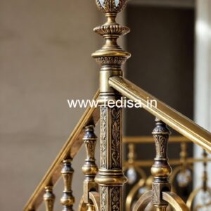 Stylish Brass Crystal Railings for Apartments CR-4818