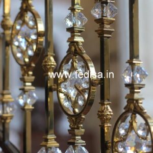 Premium Brass Crystal Railings for Interior Design CR-4821
