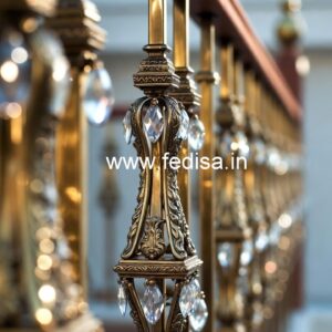 Premium Brass Crystal Railings for Homes CR-4823