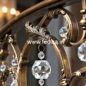 Designer Brass Crystal Railings for Modern Homes CR-4825
