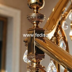 Designer Brass Crystal Railings for Interior Design CR-4826