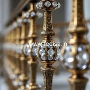 Premium Brass Crystal Railings for Stair Design CR-4831