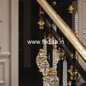 Premium Brass Crystal Railings for Home Design CR-4835